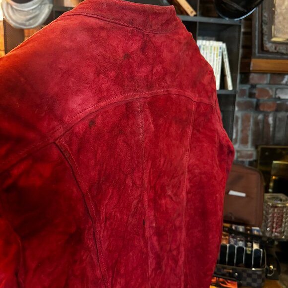 $1798 GIORGIO BRATO Red Leather Motorcycle Jacket in sz.52 (US M) - Picture 10 of 10